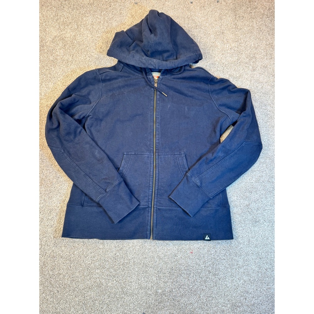 American Giant Navy Blue Full Zip Hoodie Cotton Sweatshirt Womens XL Made in USA